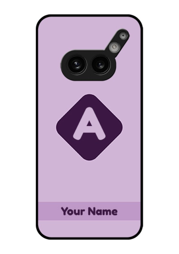 Nothing Phone 2A Plus Custom Glass Phone Case - Custom Letter In Curved Badge Design