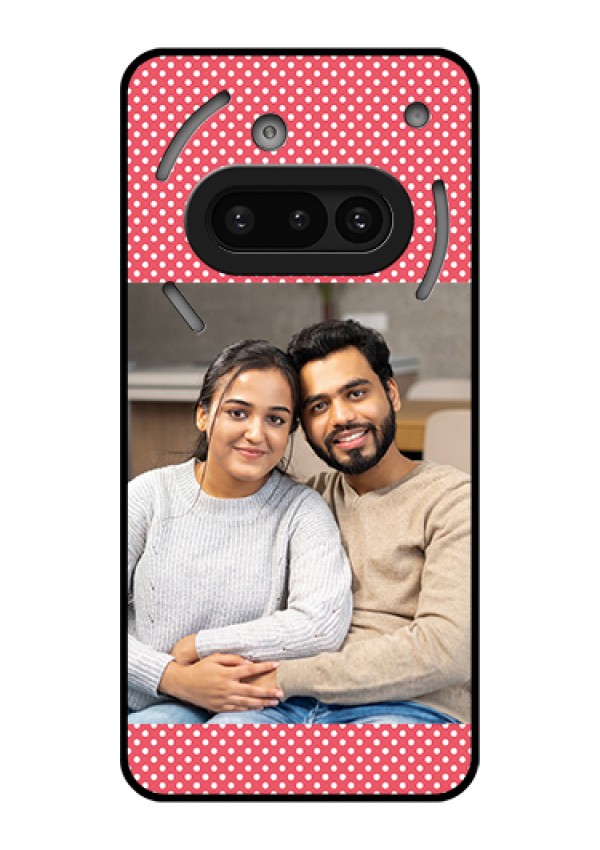 Nothing Phone 3A 5G Custom Glass Phone Case - White Dotted Design