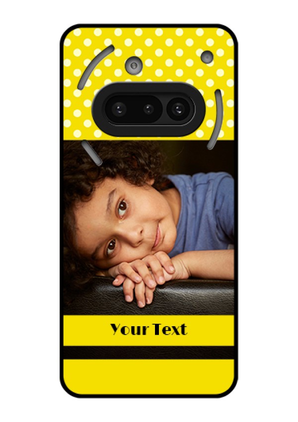 Nothing Phone 3A 5G Custom Glass Phone Case - Bright Yellow Case Design