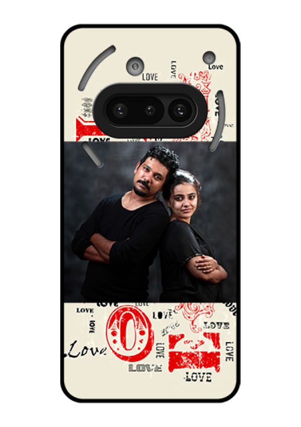 Nothing Phone 3A 5G Custom Glass Phone Case - Trendy Love Design Case