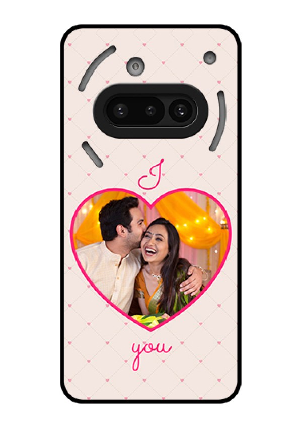 Nothing Phone 3A 5G Custom Glass Phone Case - Heart Shape Design