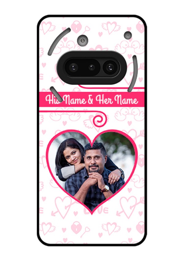 Nothing Phone 3A 5G Custom Glass Phone Case - Heart Shape Love Design