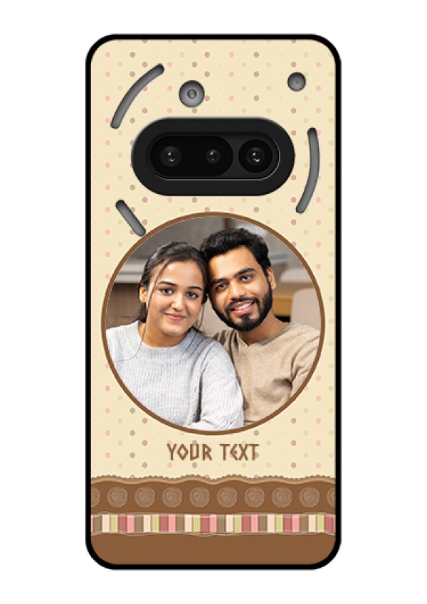 Nothing Phone 3A 5G Custom Glass Phone Case - Brown Dotted Mobile Case Design
