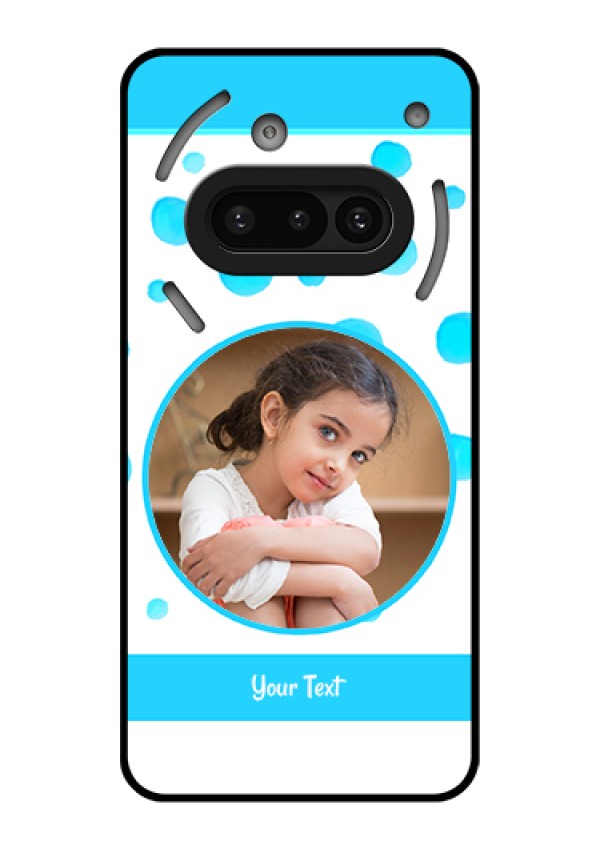 Nothing Phone 3A 5G Custom Glass Phone Case - Blue Bubbles Pattern Design