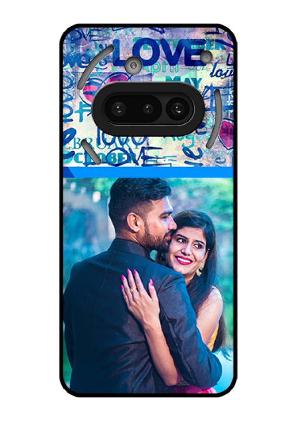 Nothing Phone 3A 5G Custom Glass Phone Case - Colorful Love Design