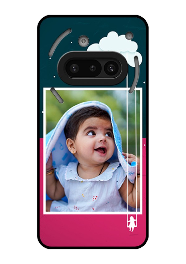 Nothing Phone 3A 5G Custom Glass Phone Case - Cute Girl With Cloud Design