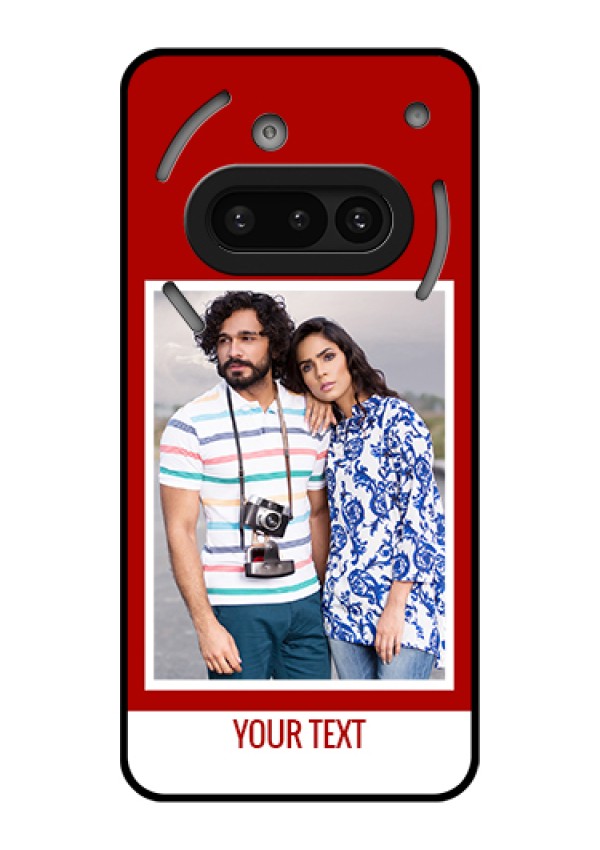 Nothing Phone 3A 5G Custom Glass Phone Case - Red Color Design