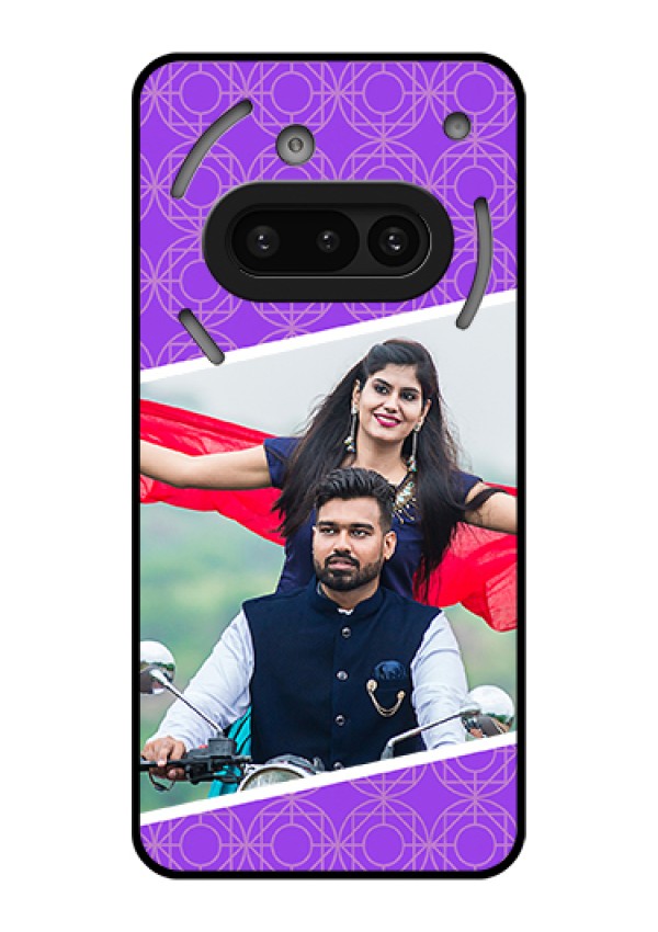 Nothing Phone 3A 5G Custom Glass Phone Case - Violet Color Pattern Design