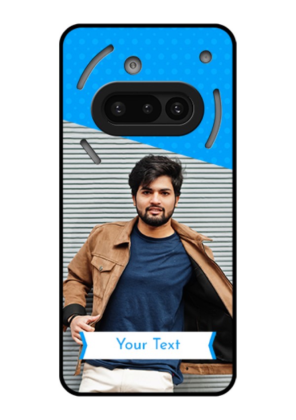 Nothing Phone 3A 5G Custom Glass Phone Case - Simple Blue Color Design