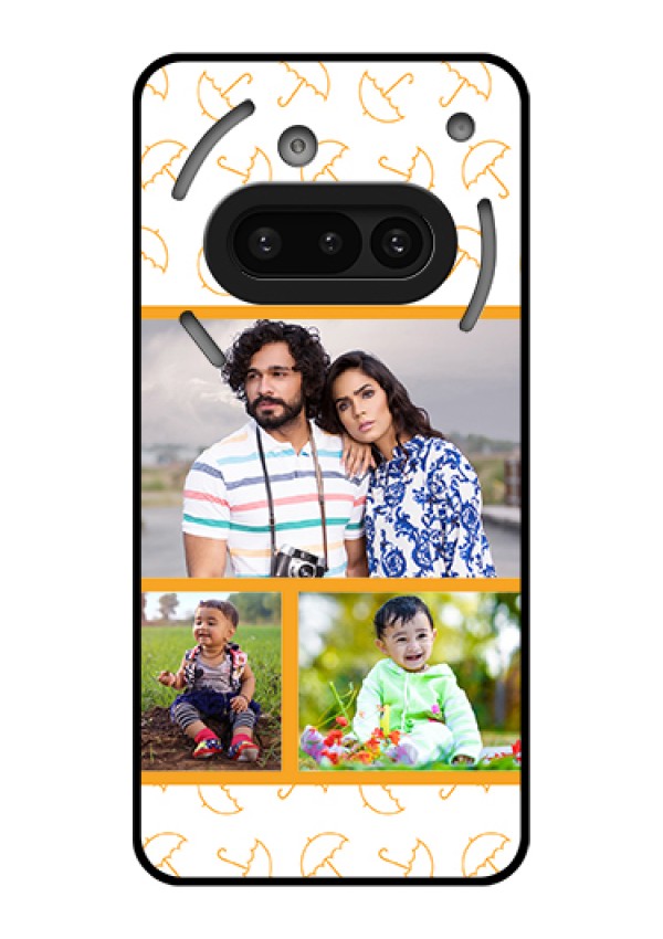 Nothing Phone 3A 5G Custom Glass Phone Case - Yellow Pattern Design