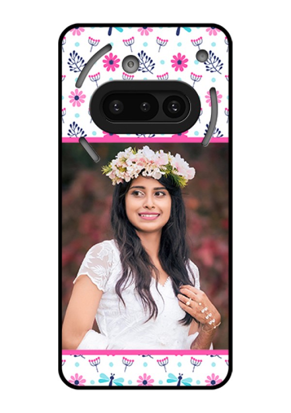 Nothing Phone 3A 5G Custom Glass Phone Case - Colorful Flower Design