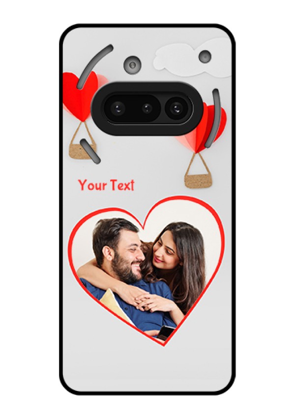 Nothing Phone 3A 5G Custom Glass Phone Case - Parachute Love Design