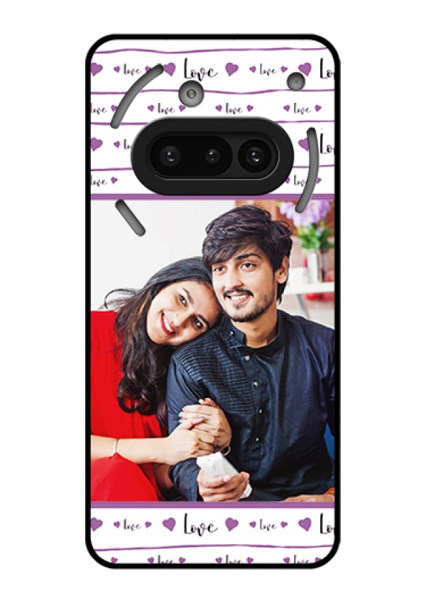 Nothing Phone 3A 5G Custom Glass Phone Case - Couples Heart Design