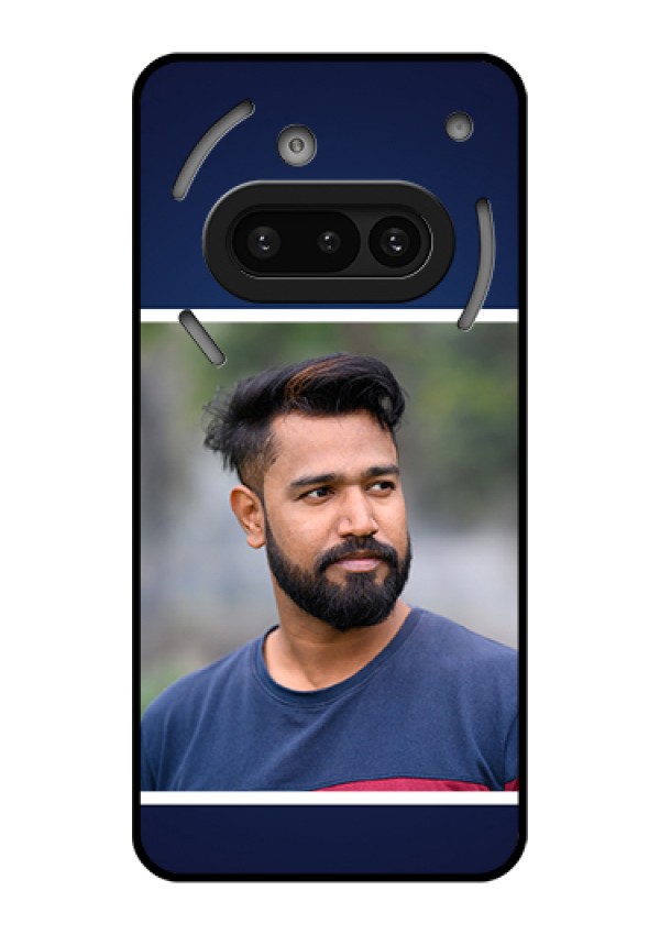 Nothing Phone 3A 5G Custom Glass Phone Case - Simple Royal Blue Design