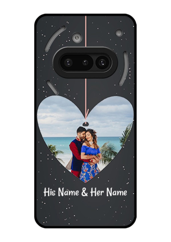 Nothing Phone 3A 5G Custom Glass Phone Case - Hanging Heart Design