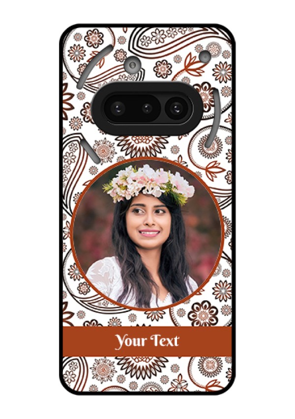 Nothing Phone 3A 5G Custom Glass Phone Case - Abstract Flower Design