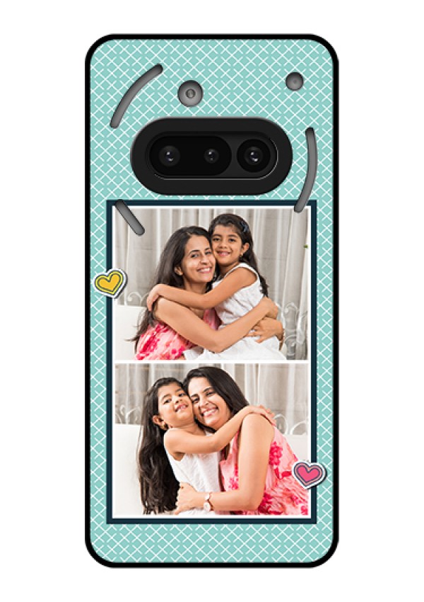 Nothing Phone 3A 5G Custom Glass Phone Case - 2 Image Holder With Pattern Design