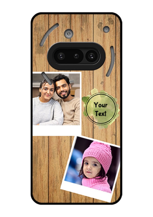 Nothing Phone 3A 5G Custom Glass Phone Case - Wooden Texture Design