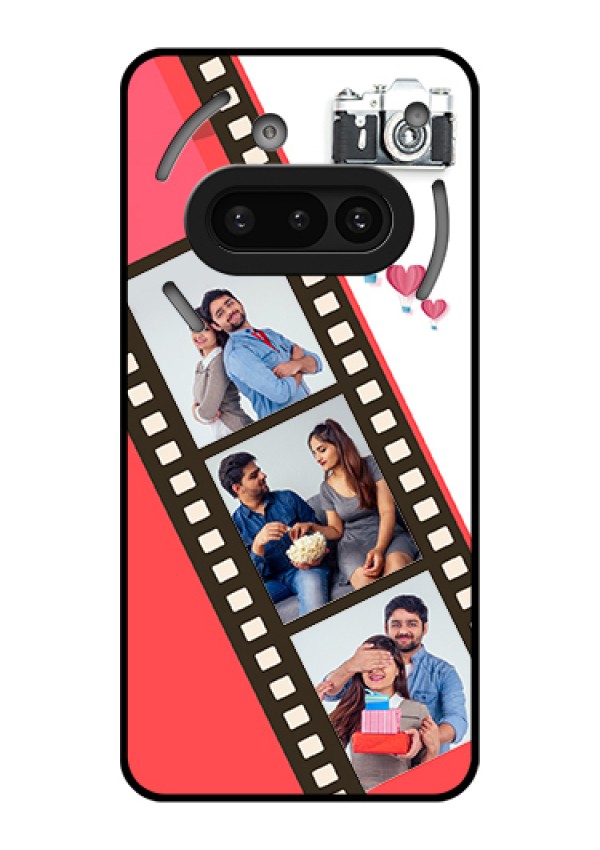 Nothing Phone 3A 5G Custom Glass Phone Case - 3 Image Holder With Film Reel