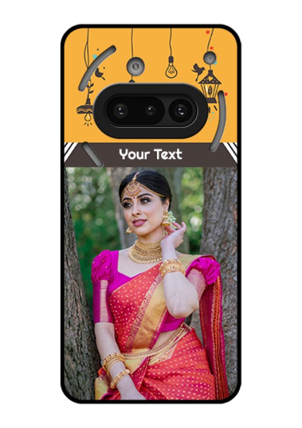 Nothing Phone 3A 5G Custom Glass Phone Case - With Family Picture And Icons