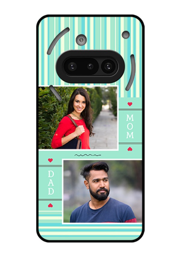 Nothing Phone 3A 5G Custom Glass Phone Case - Mom & Dad Pic Design
