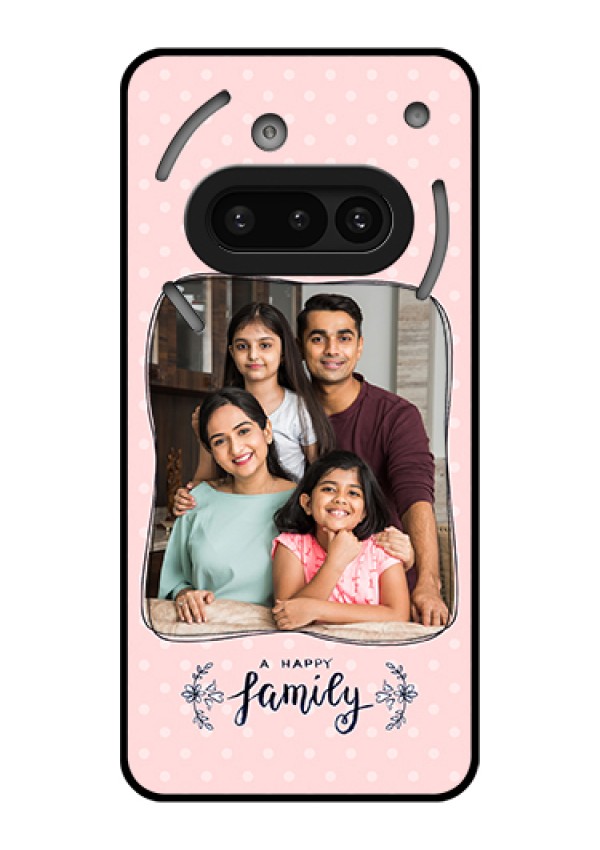 Nothing Phone 3A 5G Custom Glass Phone Case - Family With Dots Design