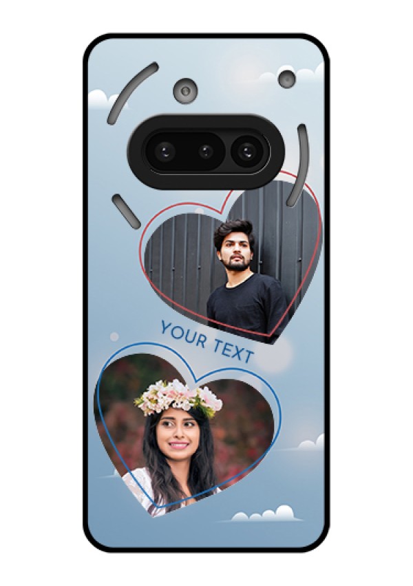 Nothing Phone 3A 5G Custom Glass Phone Case - Blue Color Couple Design