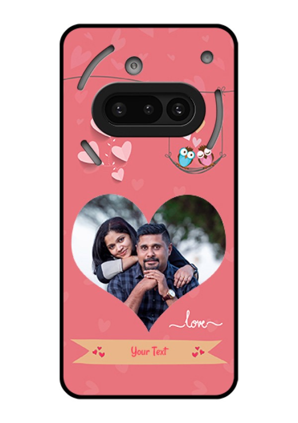 Nothing Phone 3A 5G Custom Glass Phone Case - Peach Color Love Design