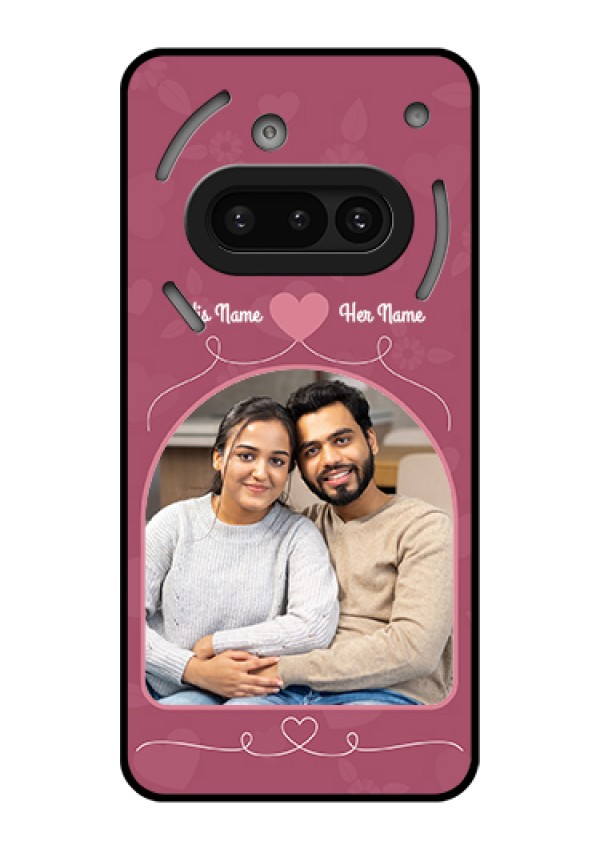 Nothing Phone 3A 5G Custom Glass Phone Case - Love Floral Design