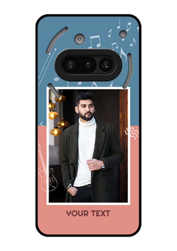 Nothing Phone 3A 5G Custom Glass Phone Case - With Color Musical Note Design