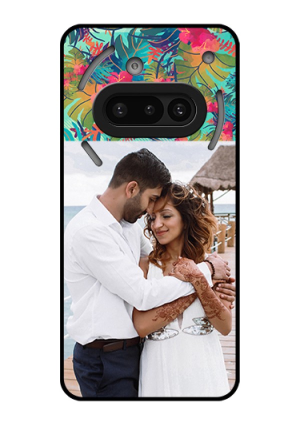 Nothing Phone 3A 5G Custom Glass Phone Case - Watercolor Floral Design