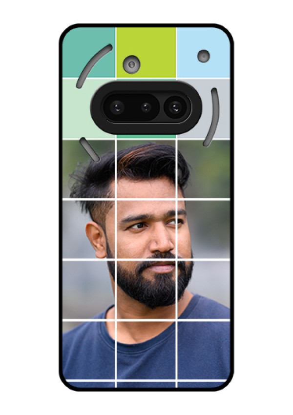 Nothing Phone 3A 5G Custom Glass Phone Case - With White Box Pattern