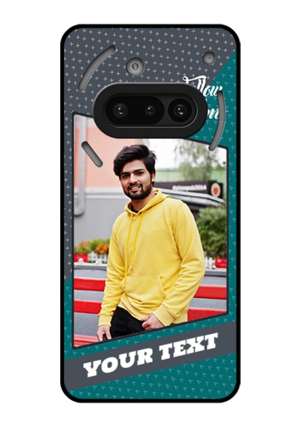 Nothing Phone 3A 5G Custom Glass Phone Case - Background Pattern Design With Quote
