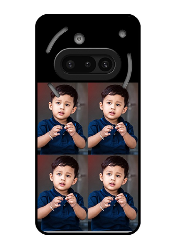 Nothing Phone 3A 5G Custom Glass Phone Case - 4 Image Holder Design
