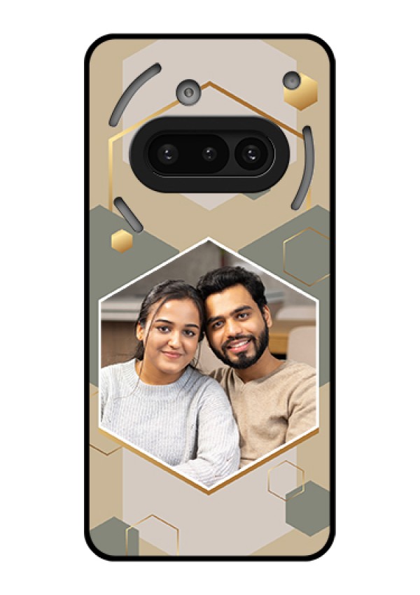 Nothing Phone 3A 5G Custom Glass Phone Case - Stylish Hexagon Pattern Design