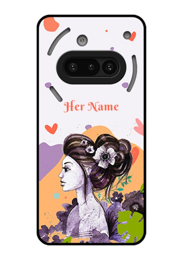 Nothing Phone 3A 5G Custom Glass Phone Case - Woman And Nature Design