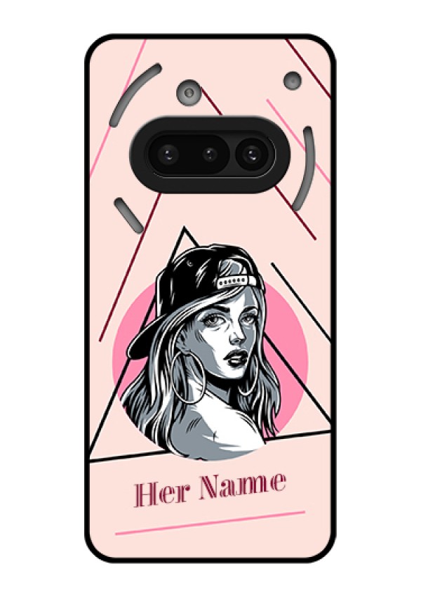Nothing Phone 3A 5G Custom Glass Phone Case - Rockstar Girl Design