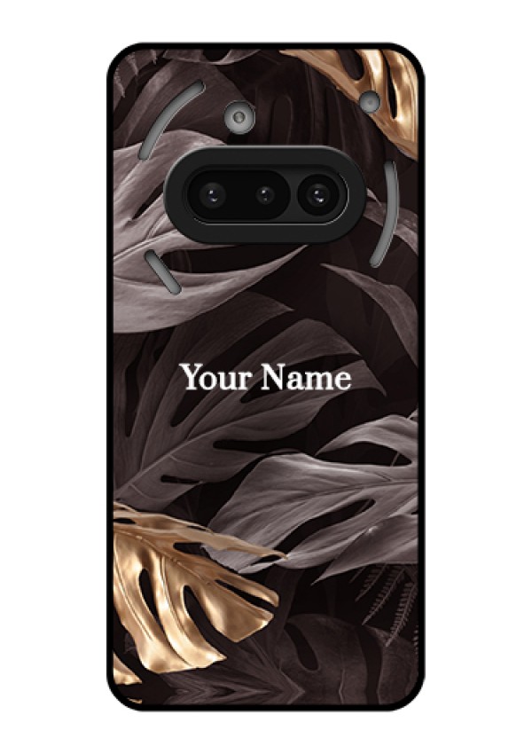 Nothing Phone 3A 5G Custom Glass Phone Case - Wild Leaves Digital Paint Design