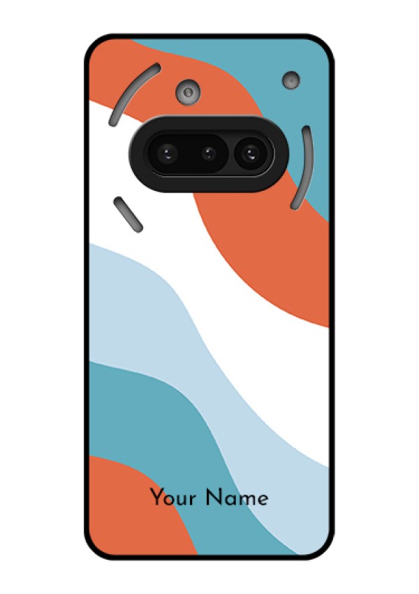 Nothing Phone 3A 5G Custom Glass Phone Case - Coloured Waves Design