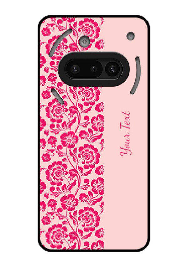 Nothing Phone 3A 5G Custom Glass Phone Case - Attractive Floral Pattern Design