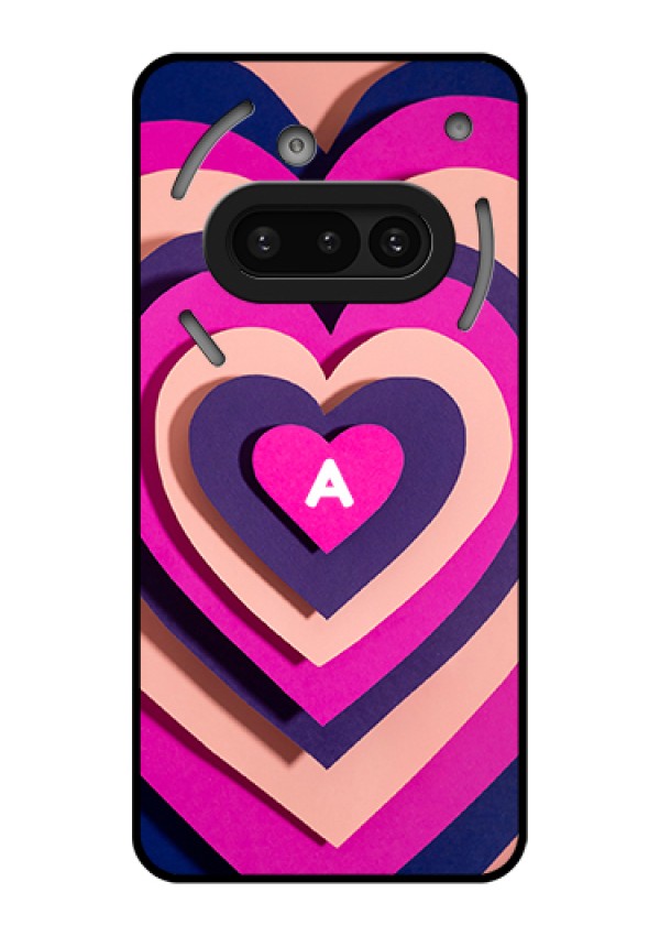 Nothing Phone 3A 5G Custom Glass Phone Case - Cute Heart Pattern Design