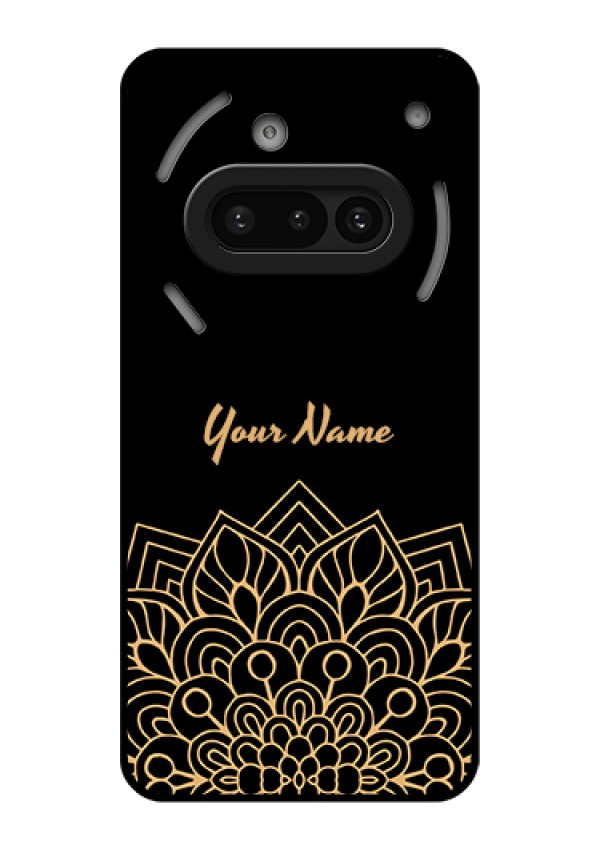 Nothing Phone 3A 5G Custom Glass Phone Case - Golden Mandala Design