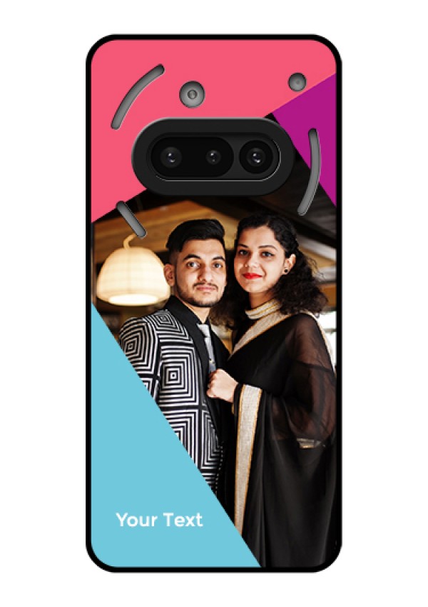 Nothing Phone 3A 5G Custom Glass Phone Case - Stacked Triple Colour Design