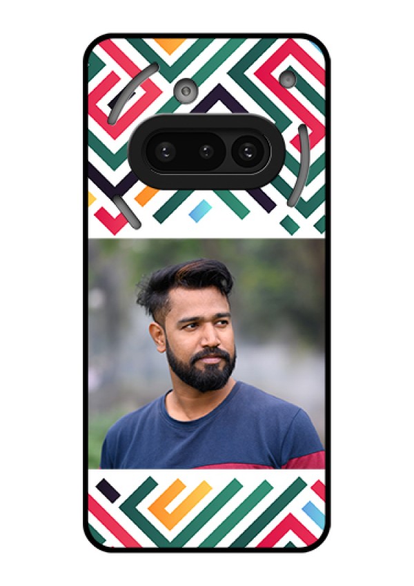 Nothing Phone 3A 5G Custom Glass Phone Case - Colorful Maze Pattern Design