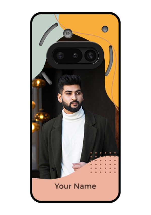 Nothing Phone 3A 5G Custom Glass Phone Case - Tri - Coloured Overlay Design