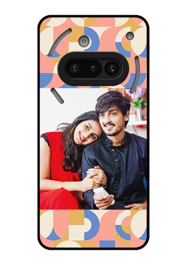 Nothing Phone 3A 5G Custom Glass Phone Case - Semi - Circle Maze Pattern Design
