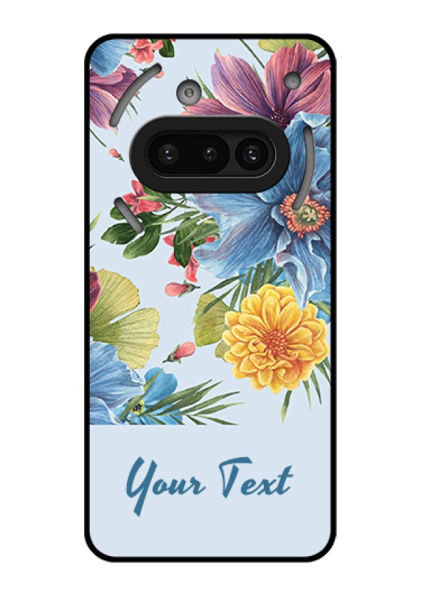 Nothing Phone 3A 5G Custom Glass Phone Case - Stunning Watercolored Flowers Painting Design