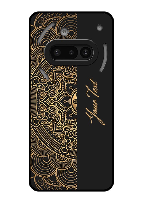Nothing Phone 3A 5G Custom Glass Phone Case - Mandala Art With Custom Text Design