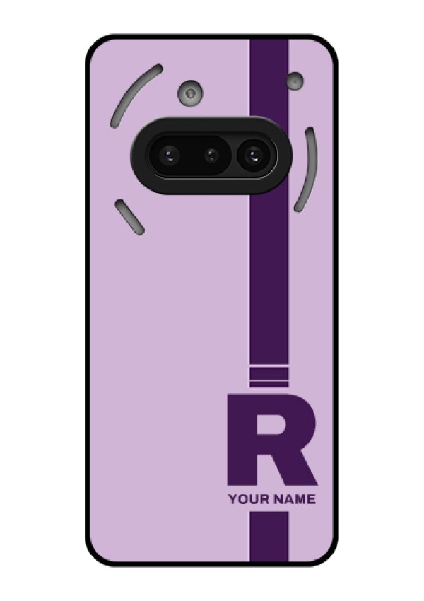 Nothing Phone 3A 5G Custom Glass Phone Case - Simple Dual Tone Stripe With Name Design