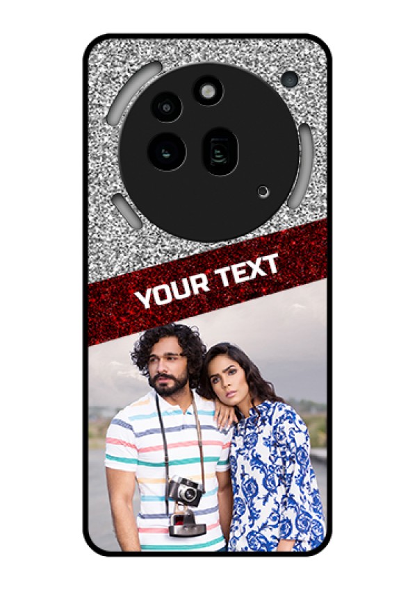 Nothing Phone 3A Pro 5G Custom Glass Phone Case - Image Holder With Glitter Strip Design